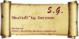 Skultéty Gerzson névjegykártya